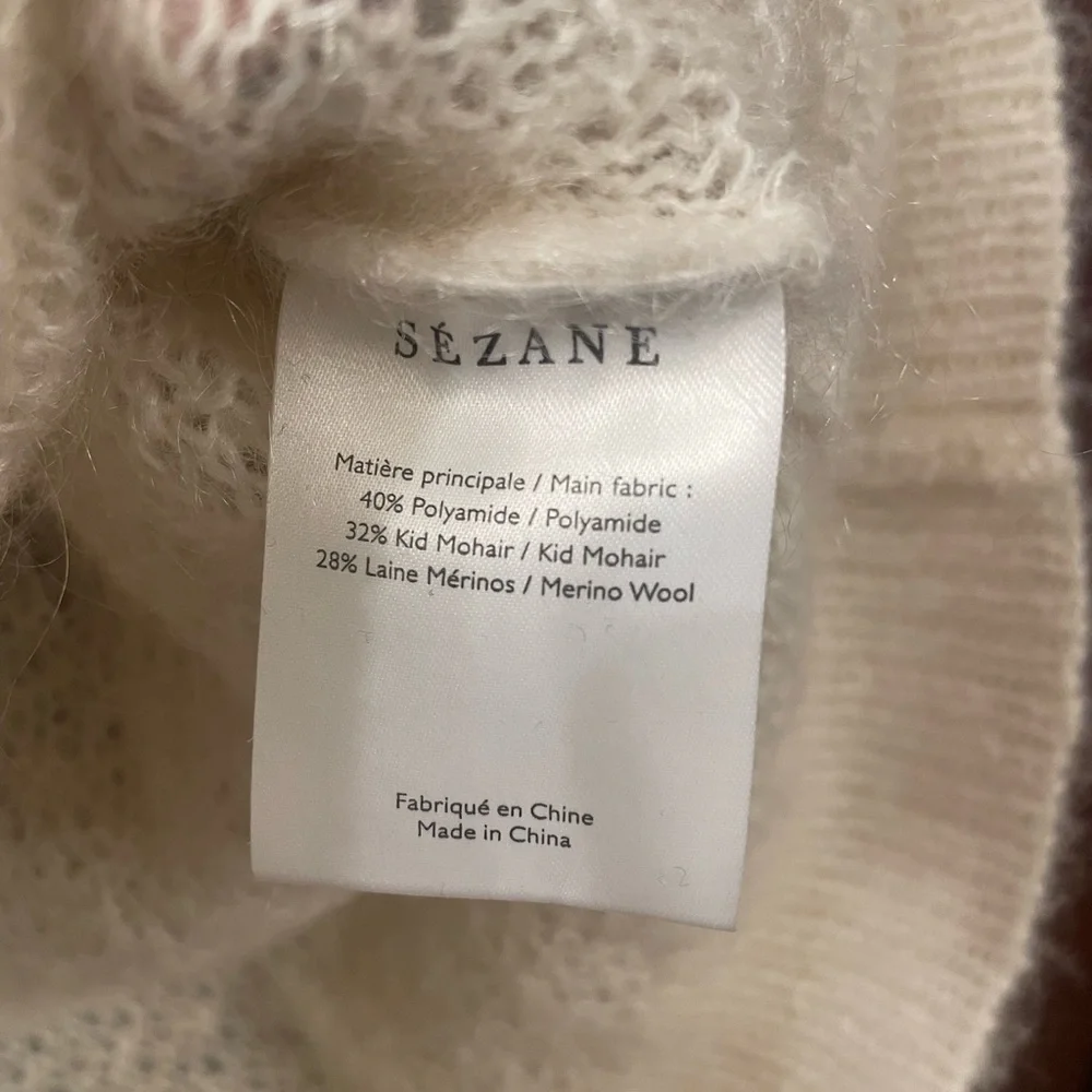 SÉZANE Elsa Mohair Sweater Ecru size M- lightly worn - Picture 8 of 10